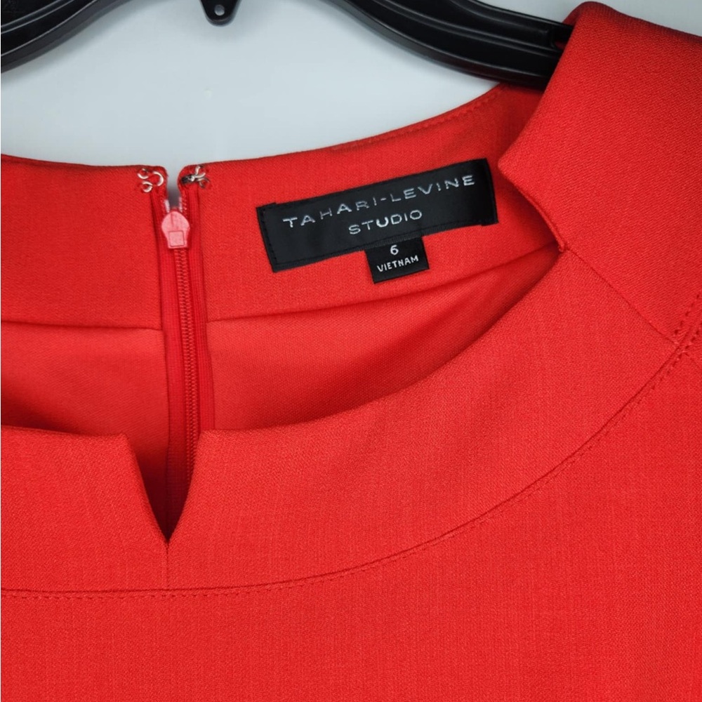 Tahari ASL Vibrant Red Dress